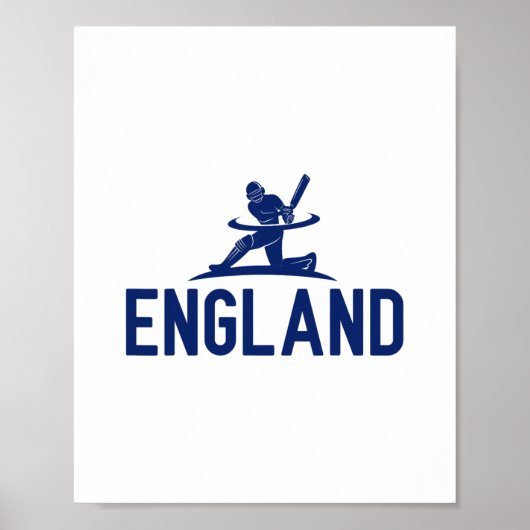 England Cricket Fan. Men  Poster (Voorkant)