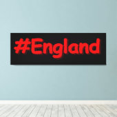 "#England" Cute Design. Bestel nu Canvas Afdruk (Insitu (Houten vloer))