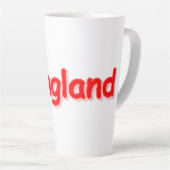 "#England" Cute Design. Bestel nu Latte Mok (Rechterhoek)
