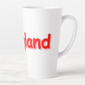 "#England" Cute Design. Bestel nu Latte Mok (Rechts)