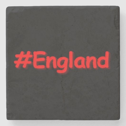 "#England" Cute Design. Bestel nu Stenen Onderzetter (Voorkant)