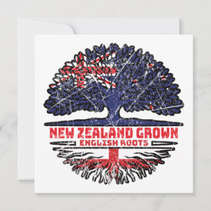 England English New Zealander New Zealand Tree Kaart