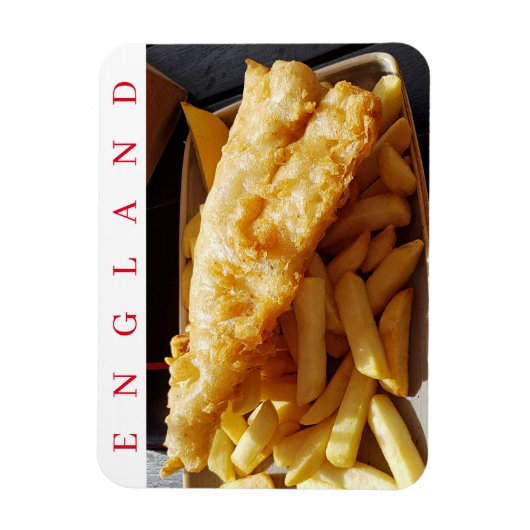 England Fish & Chips fridge magnet Magneet (Verticaal)