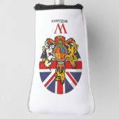 England Flag and Crest Golf Head Hoesje Golfheadcover (Draai 90)