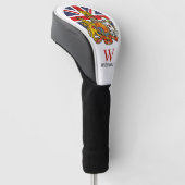 England Flag and Crest Golf Head Hoesje Golfheadcover (Schuin)