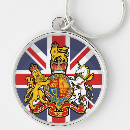 England Flag and Royal Crest Sleutelhanger (Voorkant)