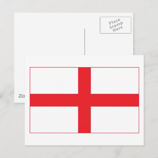 England Flag Briefkaart (Voorkant / Achterkant)