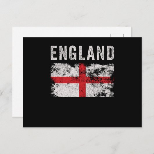 England Flag British Souvenir Cool Briefkaart (Voorkant / Achterkant)