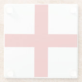 England Flag Button Glazen Onderzetter (Achterkant)
