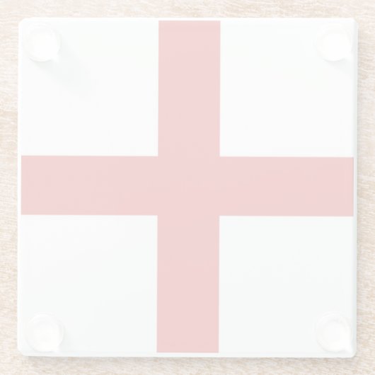 England Flag Button Glazen Onderzetter (Achterkant)