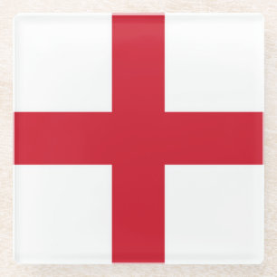England Flag coastercn Glazen Onderzetter