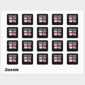 England Flag Distressed - English Flag Vierkante Sticker (Vel)