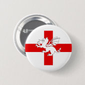 England Flag en Dragon Ronde Button 5,7 Cm (Voorkant /achterkant)