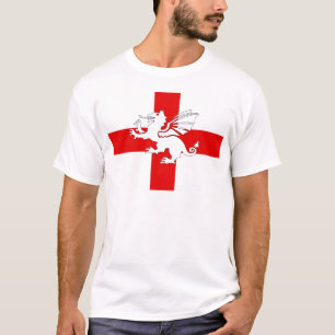 England Flag en Dragon T-shirt