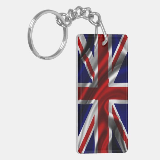 England Flag Fabric Sleutelhanger (Voorkant Links)