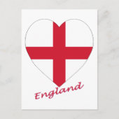England Flag Heart Briefkaart (Voorkant)