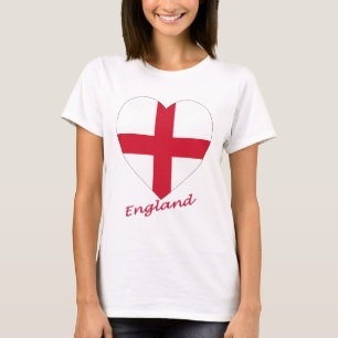 England Flag Heart T-shirt
