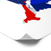 England Flag Map 02 Poster (Hoek)