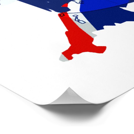 England Flag Map 02 Poster (Hoek)