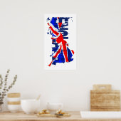 England Flag Map 02 Poster (Keuken)