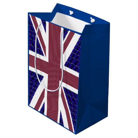 England Flag Medium Gift Bag Medium Cadeauzakje (Achterkant Gekanteld)