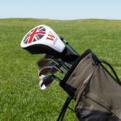 England Flag Monogram Golf Head Hoesje Golfheadcover (Insitu)