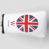 England Flag Monogram Golf Head Hoesje Golfheadcover (Voorkant)