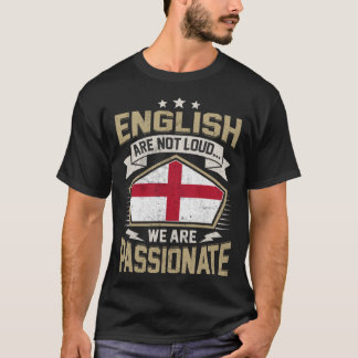 England Flag Passionate English Girls & Women T-shirt