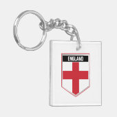 England Flag Shield Sleutelhanger (Voorkant Links)