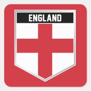 England Flag Shield Vierkante Sticker