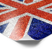 England Flag Vivid Grunge Style Foto Afdruk (Hoek)