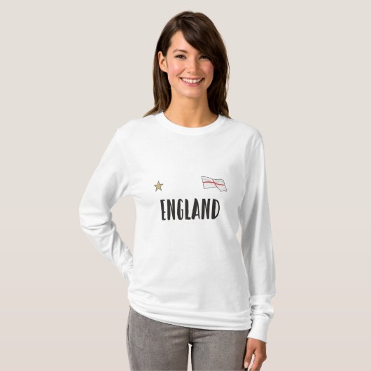England Football Fan Shirt English Flag (Voorkant volledig)