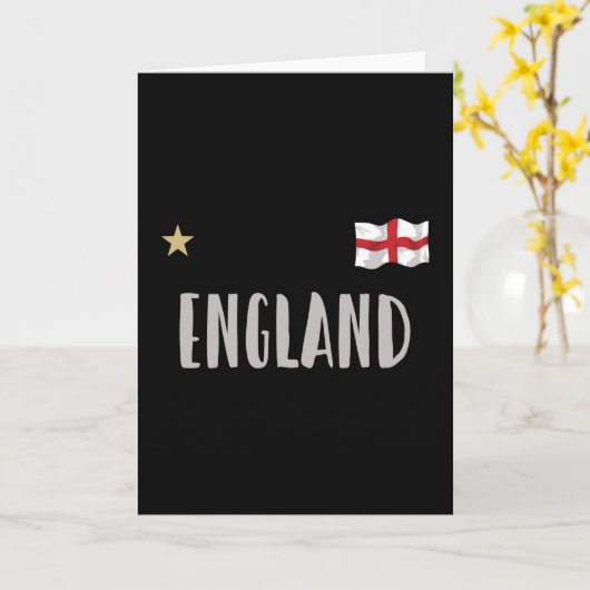 England Football Fan Shirt English Flag Kaart (Gele Bloem)