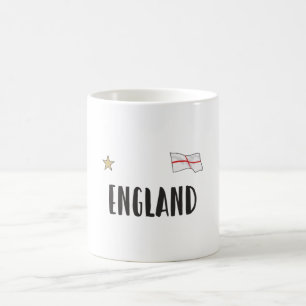 England Football Fan Shirt English Flag Koffiemok
