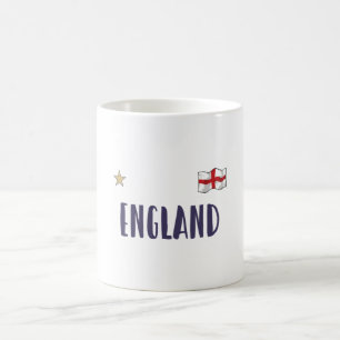 England Football Fan Shirt English Flag Koffiemok