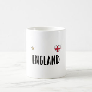 England Football Fan Shirt English Flag Koffiemok