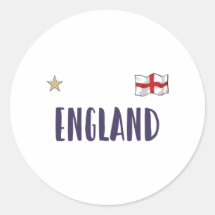 England Football Fan Shirt English Flag Ronde Sticker