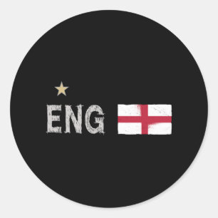 England Football Fan Shirt English Flag Ronde Sticker
