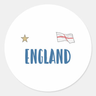 England Football Fan Shirt English Flag Ronde Sticker