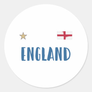 England Football Fan Shirt English Flag Ronde Sticker