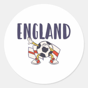 England Football Fan Shirt English Flag Ronde Sticker