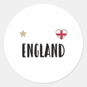 England Football Fan Shirt English Flag Ronde Sticker