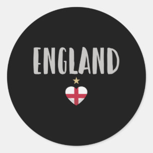 England Football Fan Shirt English Flag Ronde Sticker
