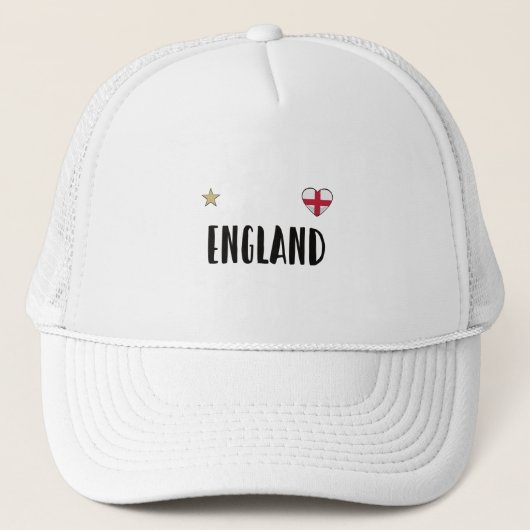 England Football Fan Shirt English Flag Trucker Pet (Voorkant)