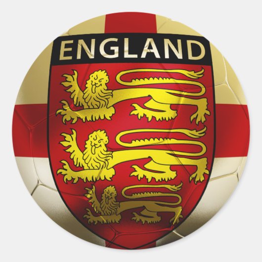 England Football Ronde Sticker (Voorkant)