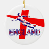 England Football Soccer #5 Keramisch Ornament (Achterkant)