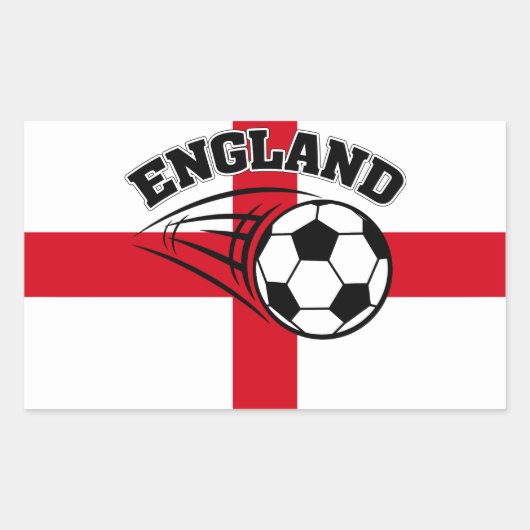England Football Team Supporters Rechthoekige Sticker (Voorkant)