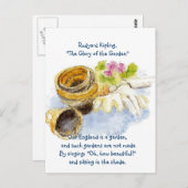 England Garden Verse met Waterverf schilderen Briefkaart (Voorkant / Achterkant)
