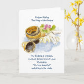 England Garden Verse met Waterverf schilderen Kaart (Gele Bloem)