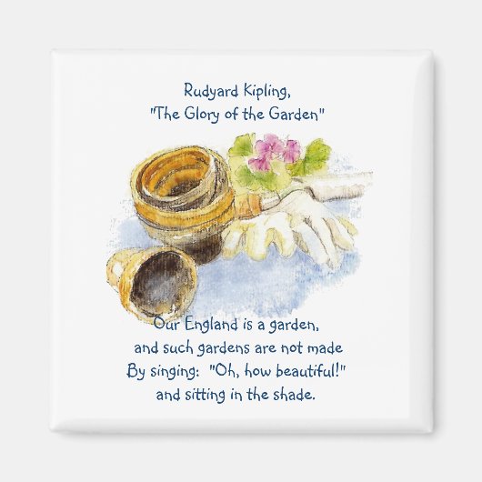England Garden Verse met Waterverf schilderen Magneet (Voorkant)